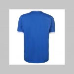 Lonsdale royal (kráľovsky) modré pánske tričko s tlačeným malým logom a bielym lemovaním okolo goliera a naspodu rukávov materiál 60%bavlna 40%polyester